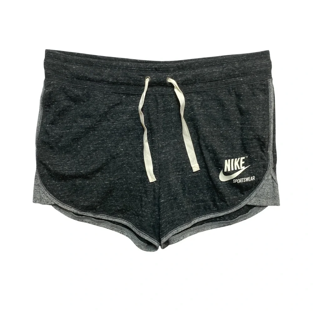 Nike Sportswear Shorts Womens Large Black Heathered Slim Fit AV8846-010